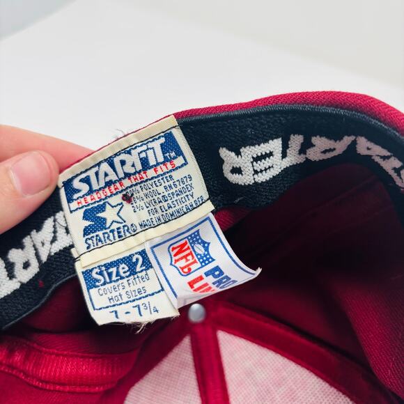 Vintage Starter San Francisco 49ers Hat Cap One Size Mens 90’s Red Black NFL - Picture 7 of 7